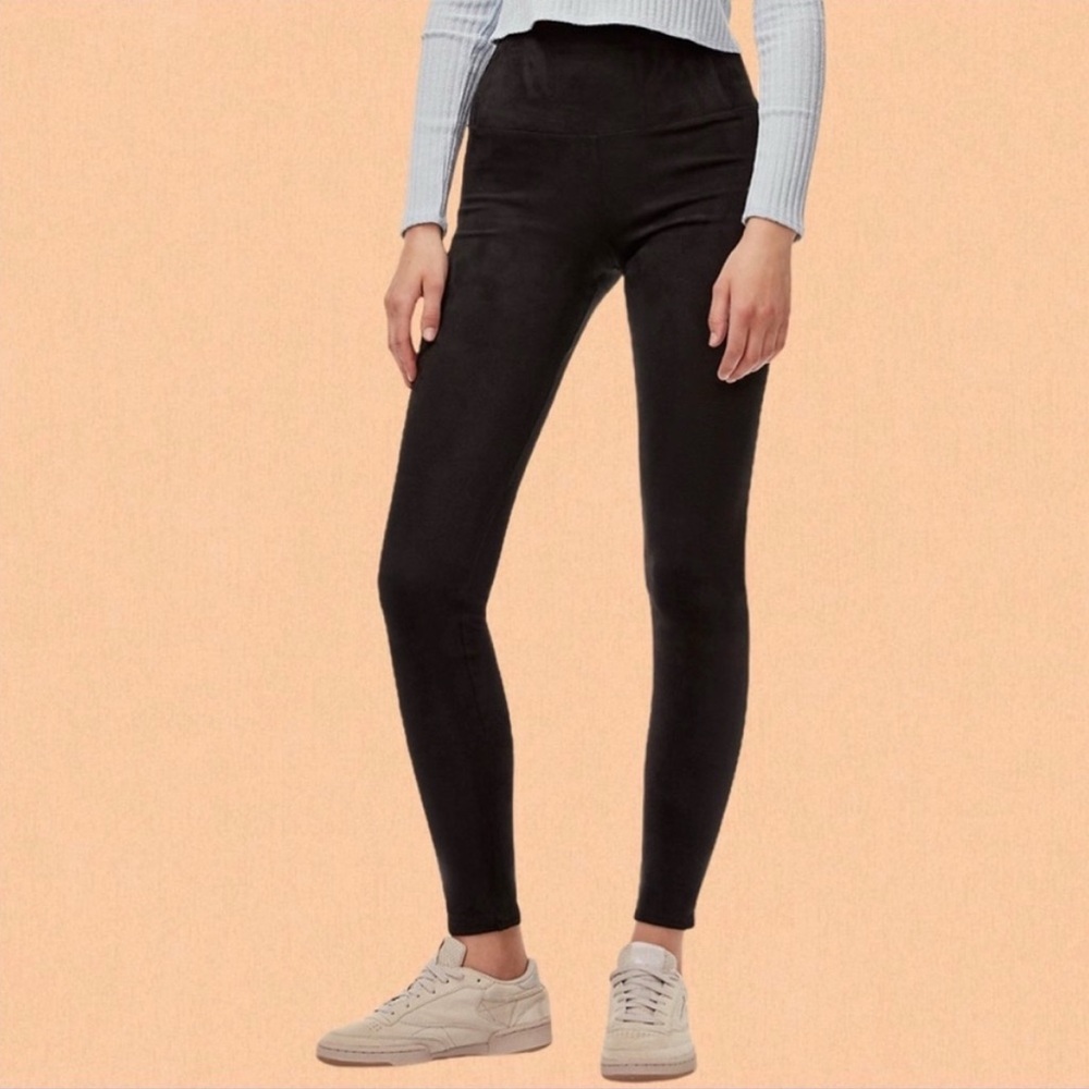 Aritzia Wilfred Free Daria Pant Faux Suede Legging Black